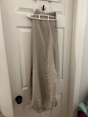 Q'neel Wide Leg Linen Look Pants